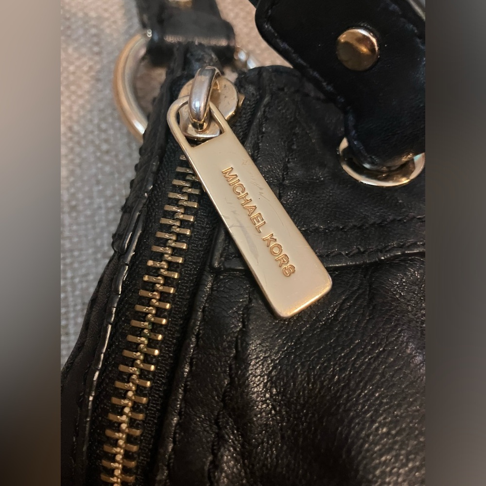 Michael Kors Black Leather Tote Bag - Picture 9 of 9